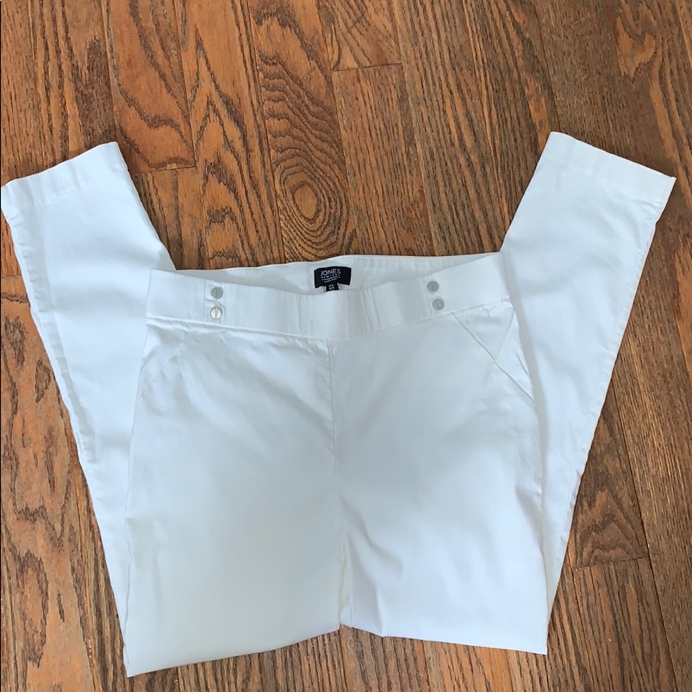 JONES NEW YORK white size 4 stretch waist